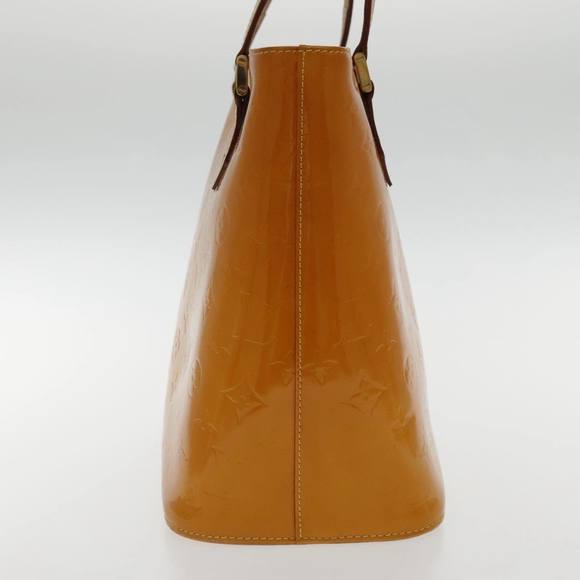 LOUIS VUITTON Monogram Vernis Houston Hand Bag Lime Yellow M91055 LV Auth tb1240 - Picture 4 of 16